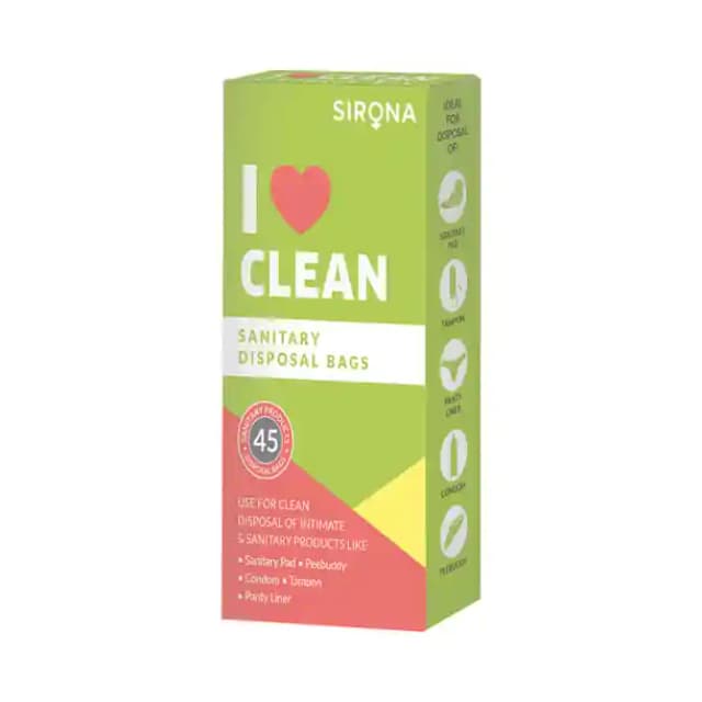 Sirona Sanitary & Diaper Disposal Bags (1 Box Of 45 disposable bags)