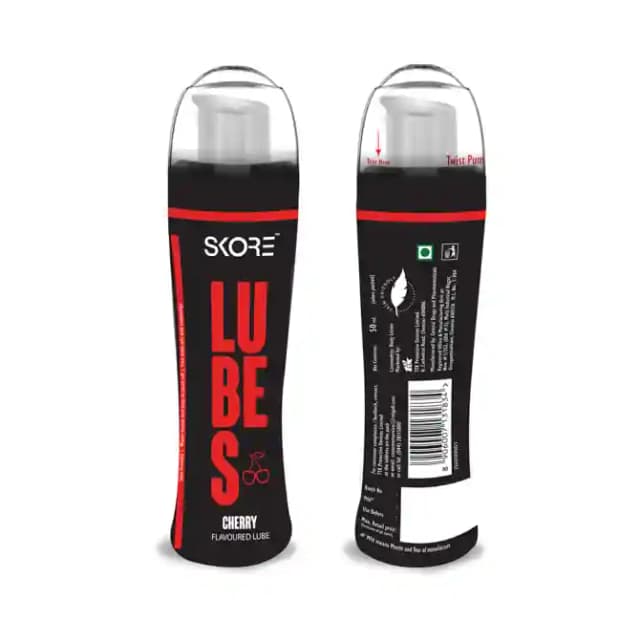 Skore Lubricant Cherry (1 Bottle of 50 ml Liquid)