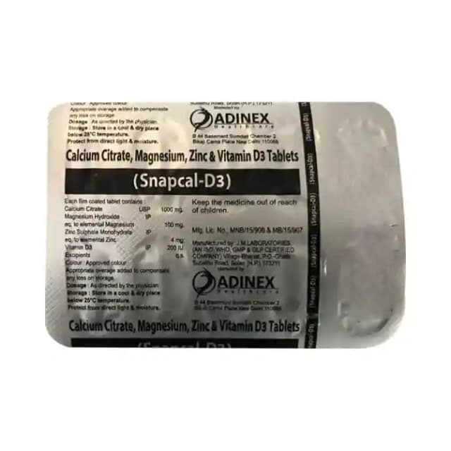 Snapcal D3 (1 Strip Of 10 tablets)