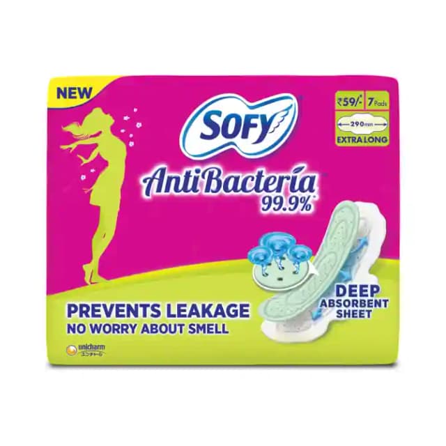 Sofy Antibacteria Sanitary Pads XL (1 Packet Of 7 pads)
