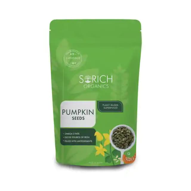 Sorich Organics Pumpkin Seeds (1 Packet Of 400 gm Seeds)