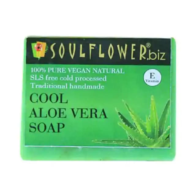 Soulflower Cool Aloe Vera Soap (1 Packet Of 150 gm Soap)