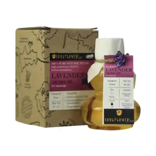 Soulflower Lavender Aroma Massage Oil (1 Bottle of 90 ml Oil)