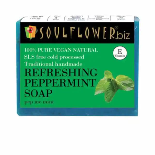 Soulflower Refreshing Peppermint Soap (1 Packet Of 150 gm Soap)