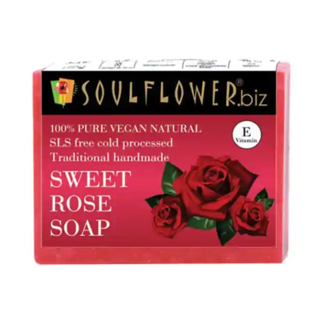 Soulflower Sweet Rose Soap (1 Packet Of 150 gm Soap)
