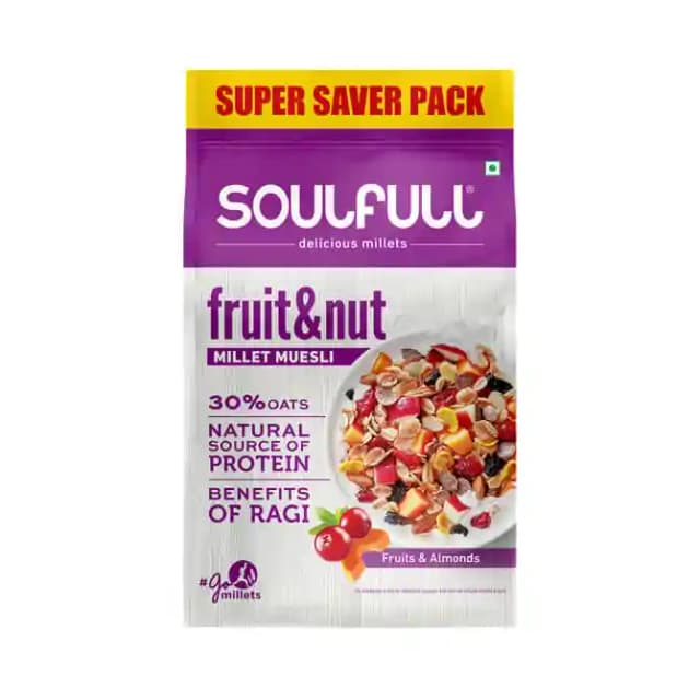 Soulfull Millet Muesli Fruit and Nut (1 Packet Of 700 gm Snacks)