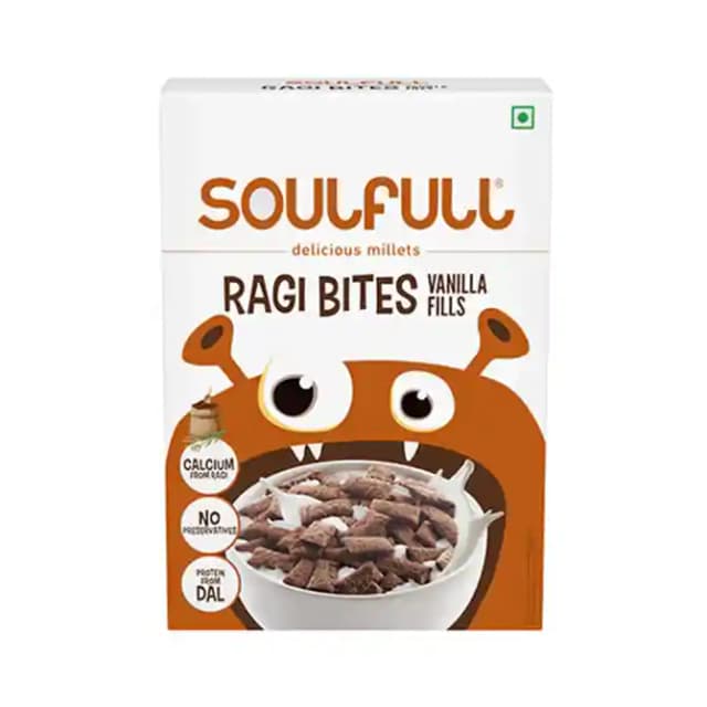 Soulfull Ragi Bites Fills Vanilla (1 Box Of 250 gm Snacks)