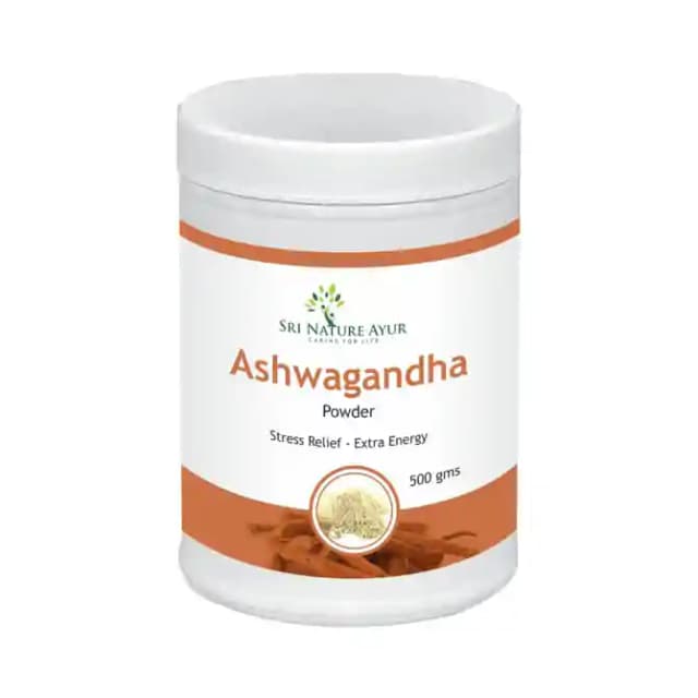 Sri Nature Ayur Ashwagandha Powder (1 Bottle of 500 gm Powder)