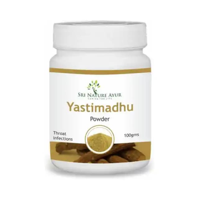 Sri Nature Ayur Yastimadhu Powder (1 Bottle of 100 gm Powder)