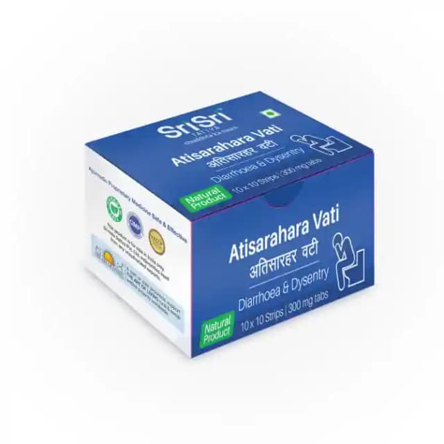 Sri Sri Tattva Atisarahara Vati 300mg (1 Box Of 100 tablets)