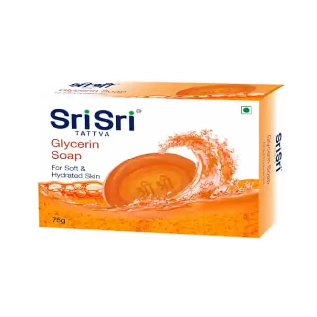 Sri Sri Tattva Glycerin Bar (1 Packet Of 75 gm Soap)
