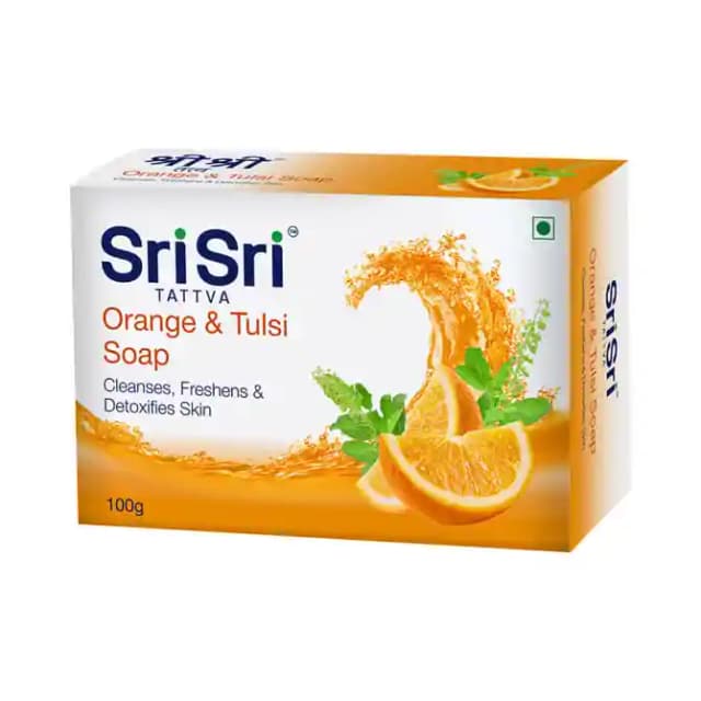 Sri Sri Tattva Orange & Tulsi Soap (1 Packet Of 100 gm Soap)