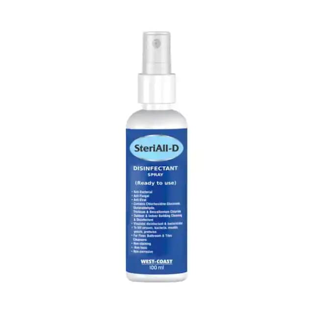 SteriAll D Surface Disinfectant Spray (1 Pump Bottle of 100 ml Spray)