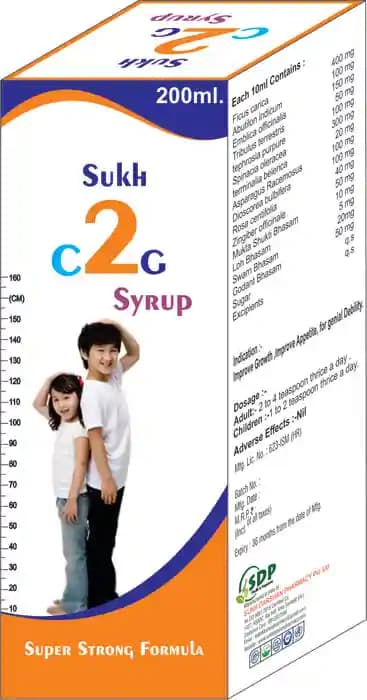 Sukh C2G Syrup (1 Bottle of 200 ml Syrup)