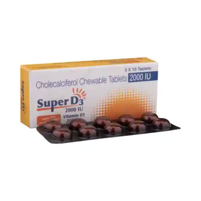 Super D3 2000 IU (1 Strip Of 10 tablets)