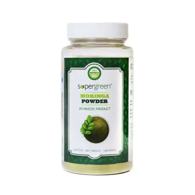 Supergreen Moringa Powder (1 Bottle of 100 gm Powder)