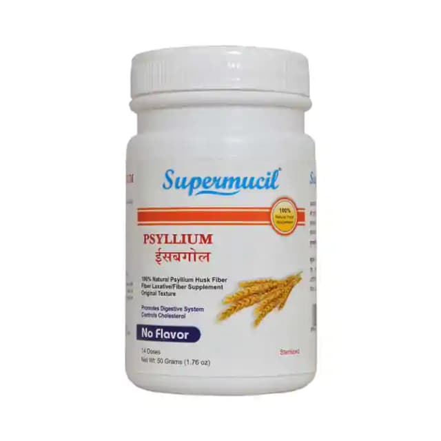 Supermucil Psyllium Husk (1 Bottle of 50 gm Husk)