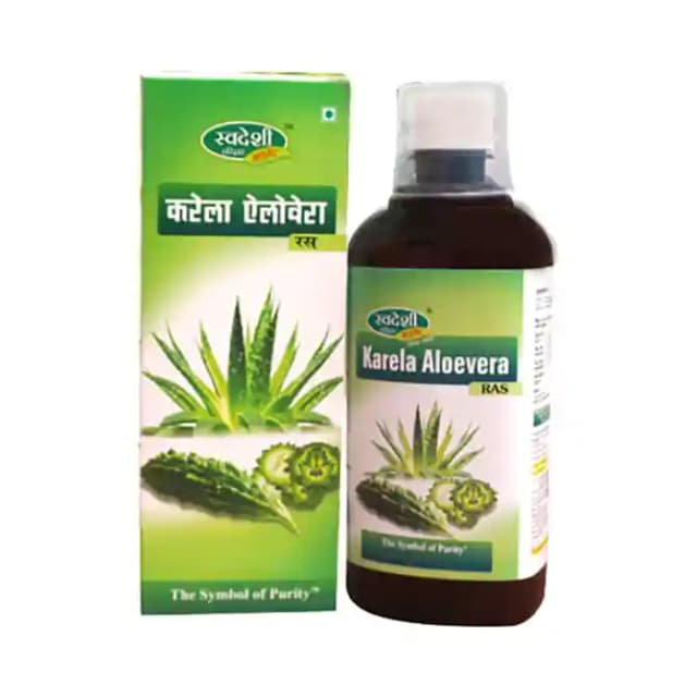 Swadeshi Karela Aloe Vera Ras (1 Bottle of 500 ml Liquid)