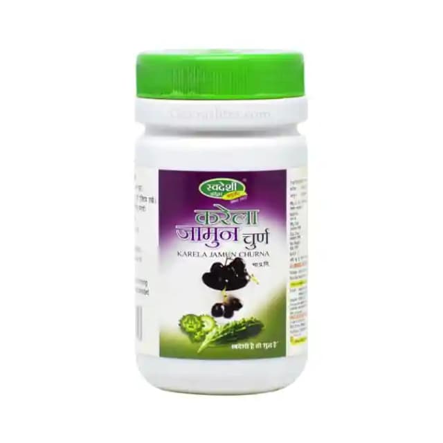 Swadeshi Karela Jamun Churna (1 Box Of 100 gm Churna)