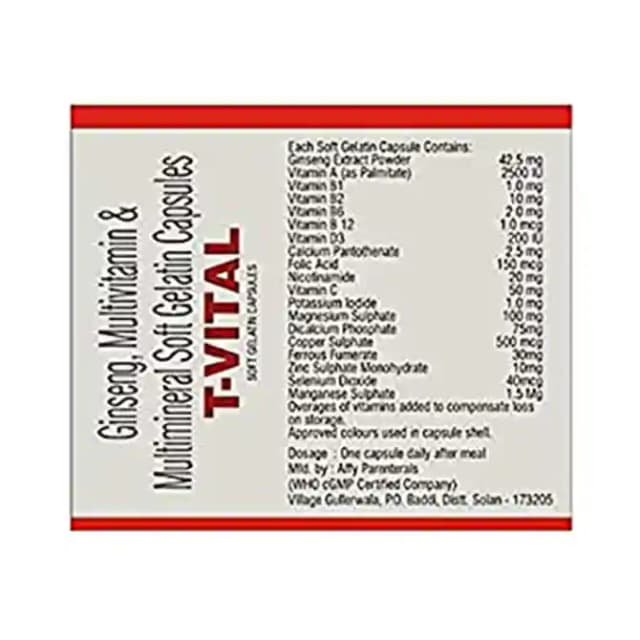 T Vital . (1 Strip Of 10 capsules)