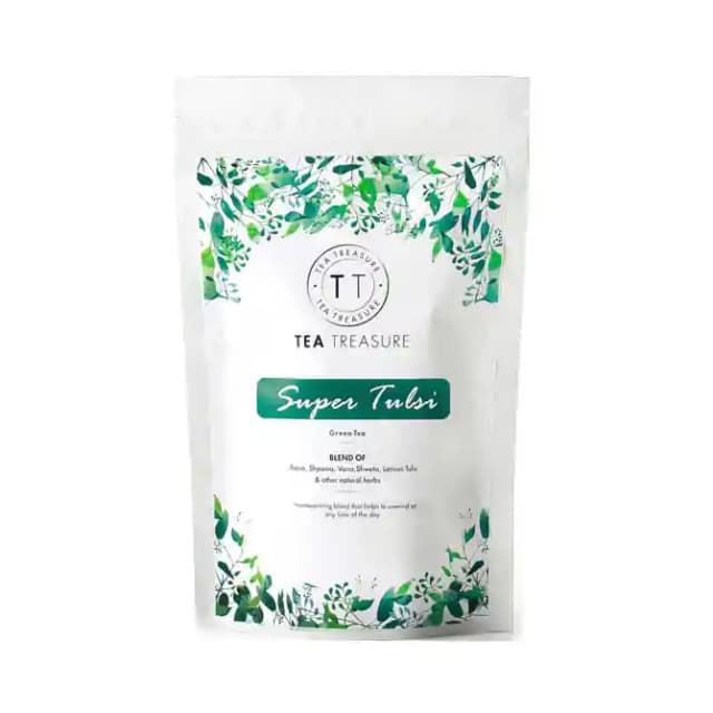 Tea Treasure Green Tea Tulsi (1 Packet Of 50 gm Tea)