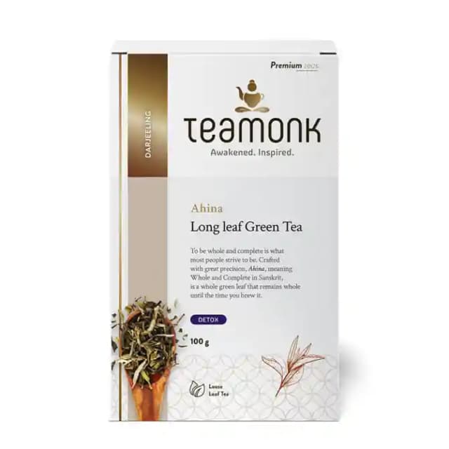 Teamonk Darjeeling Green Tea Ahina (1 Box Of 100 gm Leaves)