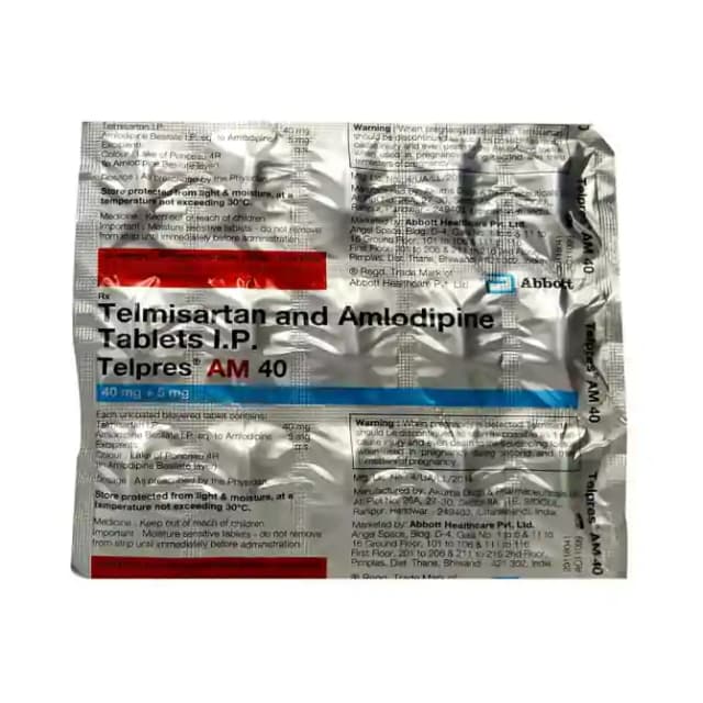 Telpres AM 40mg/5mg (15 tablets in 1 strip)