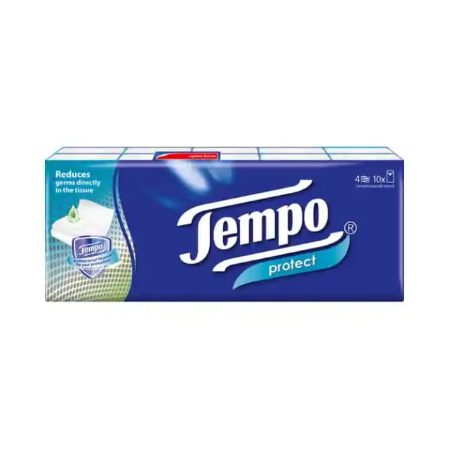 Tempo Handkerchief 4Ply Protect (1 Combo packof10 Packs)