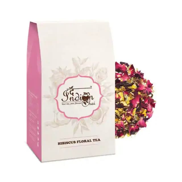 The Indian Chai Hibiscus Floral Tea (1 Packet Of 100 gm Tea)