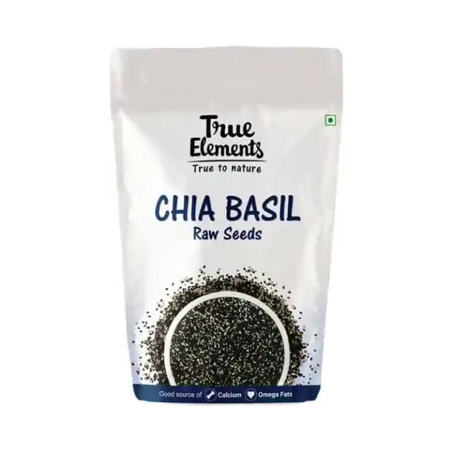 True Elements Chia Basil Raw Seeds (1 Packet Of 500 gm Seeds)