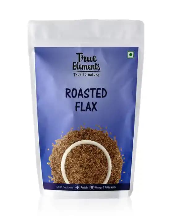 True Elements Roasted Flax Seeds (1 Packet Of 125 gm Seeds)