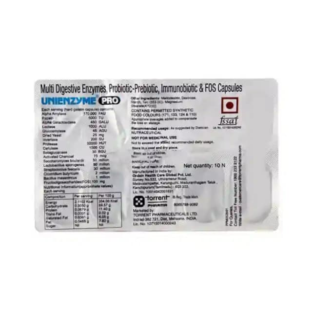 Unienzyme Pro (1 Strip Of 10 capsules)