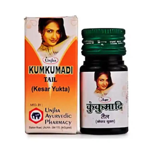 Unjha Kumkumadi Tail(Kesar Yukta) (1 Bottle of 15 ml Oil)