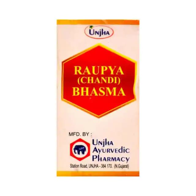Unjha Raupya (Chandi) Bhasma (1 Bottle of 1 gm Powder)