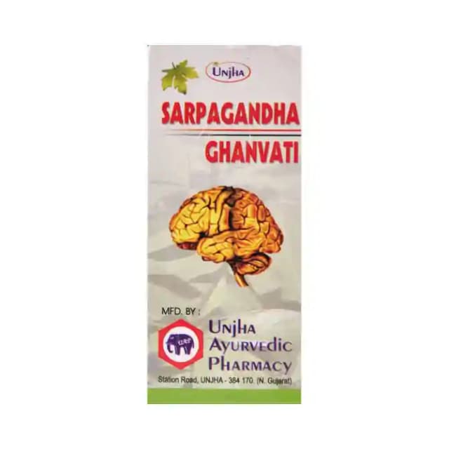 Unjha Sarpagandha Ghanvati (1 Bottle of 40 tablets)