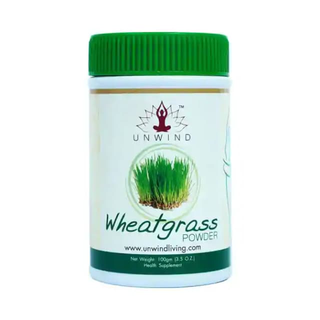 Unwind Wheatgrass Powder (1 Bottle of 100 gm Powder)