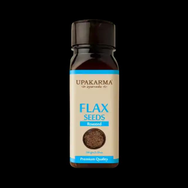 Upakarma Ayurveda Flax Seeds Roasted (1 Bottle of 150 gm Seeds)