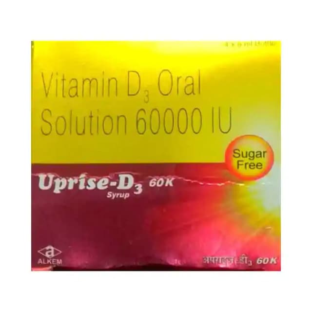 Uprise D3 60K Syrup Sugar Free (1 Bottle of 5 ml Syrup)