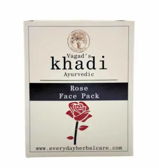 Vagads Khadi Rose Face Pack Powder (1 Packet Of 100 gm Powder)