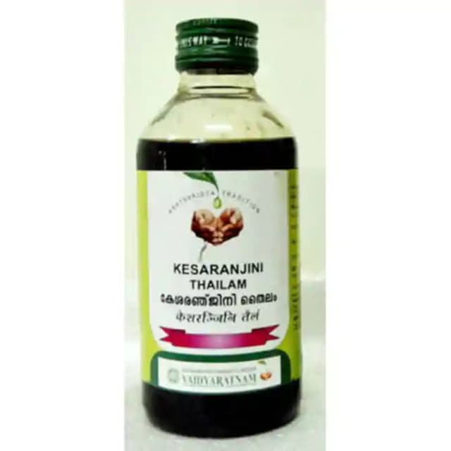 Vaidyaratnam Kesaranjini Thailam Oil (1 Bottle of 200 ml Oil)