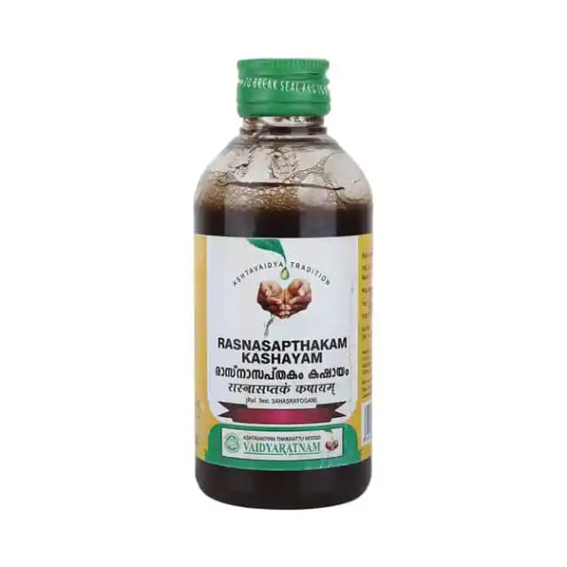 Vaidyaratnam Rasnasapthakam Kashayam (1 Bottle of 200 ml Syrup)
