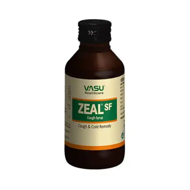 Vasu Zeal Sf Cough Syrup (1 Bottle of 100 ml Syrup)