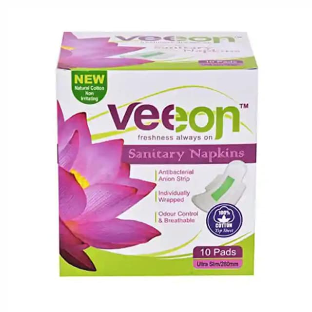 Veeon Sanitary Napkins (1 Packet Of 10 pads)