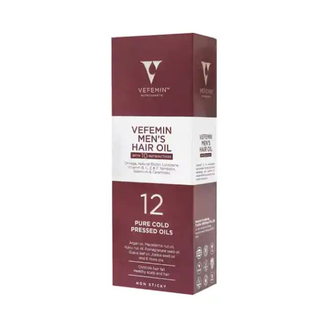 Vefemin Mens Hair Oil (1 Pump Bottle of 100 ml Oil)