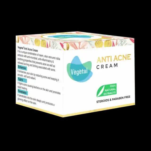 Vegetal Cream Anti Acne (1 Jar Of 20 gm Cream)