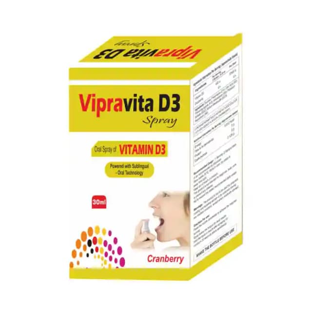 Vipravita D3 Spray Cranberry (1 Bottle of 30 ml Oral Solution)