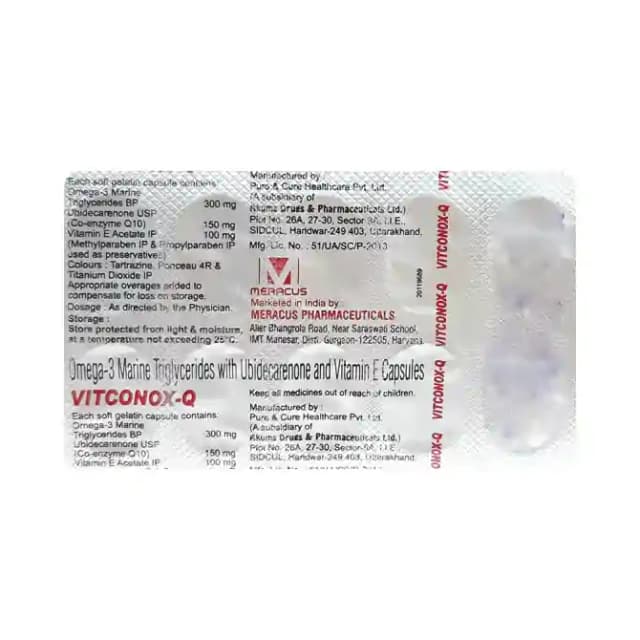Vitconox Q Soft Gelatin (1 Strip Of 10 soft gelatin capsules)