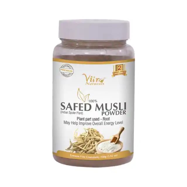 Vitro Naturals 100% Safed Musli Powder (1 Bottle of 100 gm Powder)