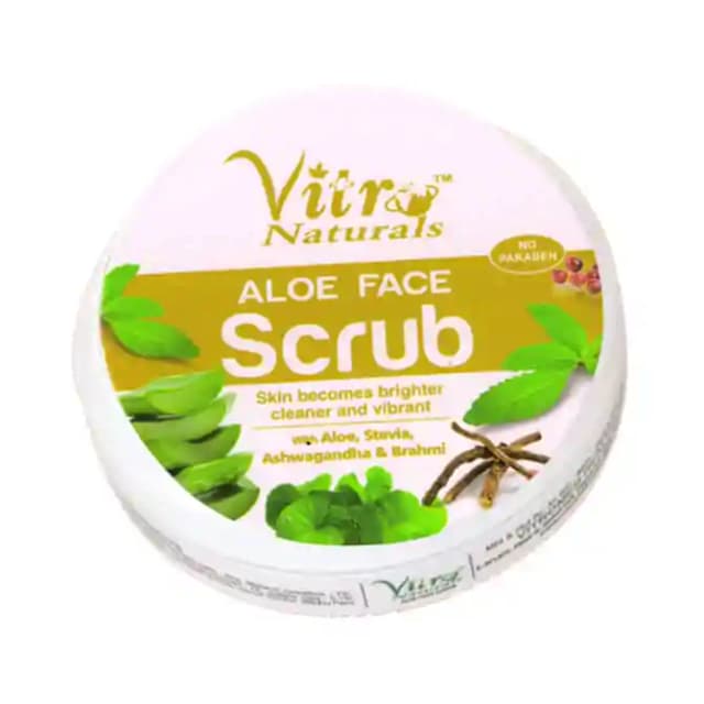 Vitro Naturals Aloe Face Scrub (1 Jar Of 100 gm Scrub)