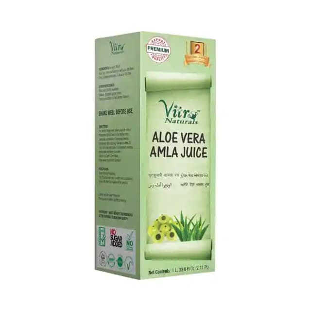 Vitro Naturals Aloe Vera Amla Juice (1 Bottle of 1 Ltr Juice)